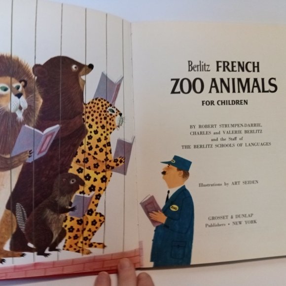 Berlitz Toys Berlitz French Zoo Animals For Children Book 963